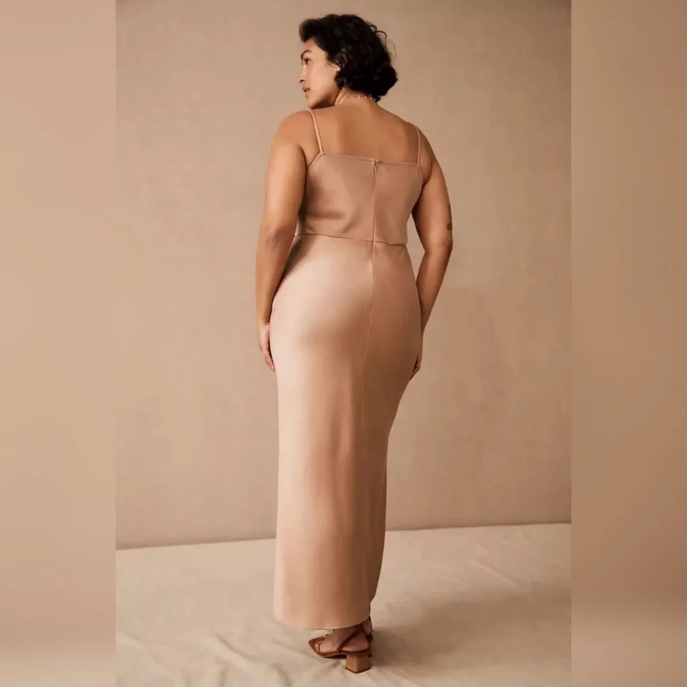 Anthropologie BHLDN Sachin & Babi Cali Satin Charmeuse Midi Slip Dress Size 10 - Picture 3 of 7